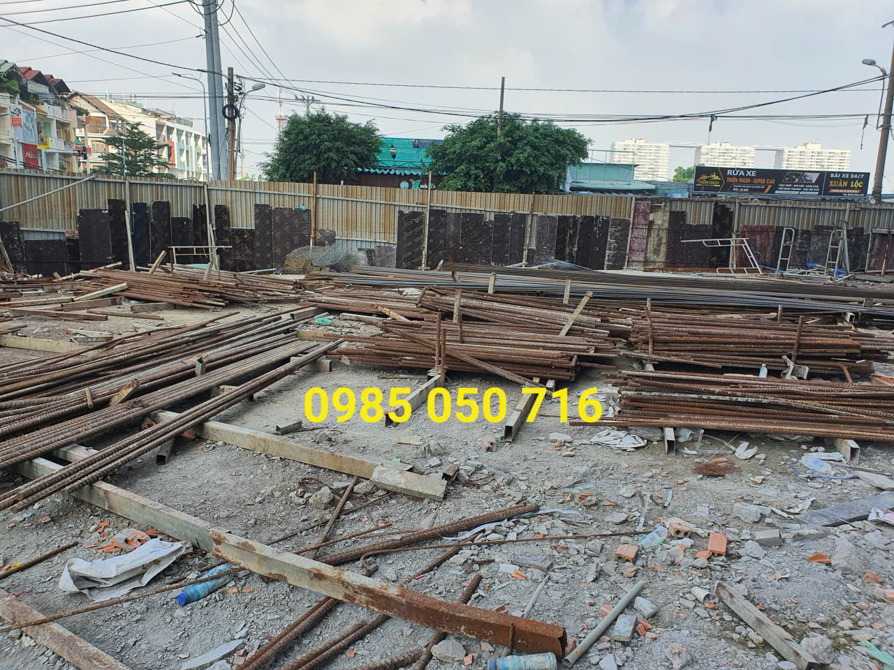 phế liệu sắt tại công trình quận 2